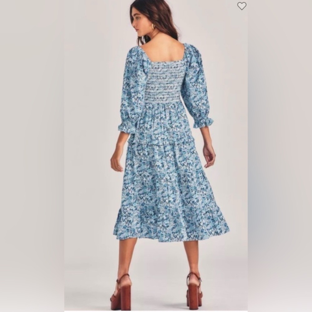 LOVESHACKFANCY
Minnie tiered smocked floral-print cotton-poplin midi dress - Picture 3 of 8